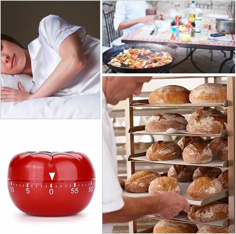 woobles Kitchen Timer, Countdown Tomato Shape Machine 60 Minutes Timing Cooking and Baking Assistant (2#) - Image 4